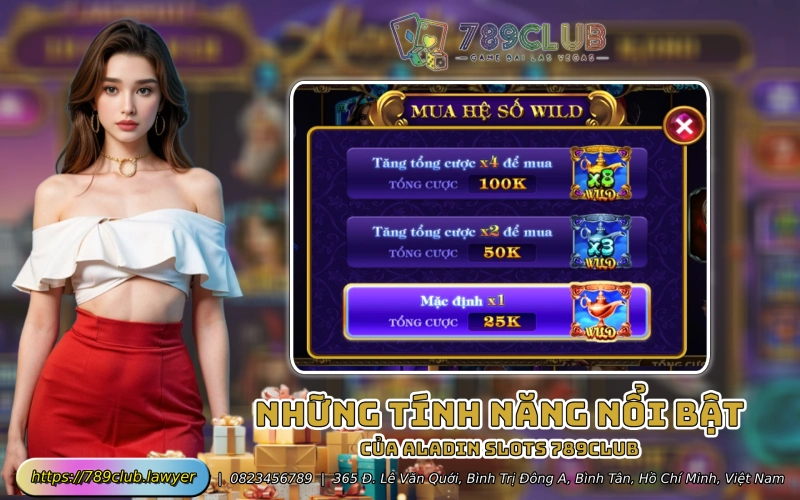Nhung tinh nang noi bat cua Aladdin Slots 789Club
